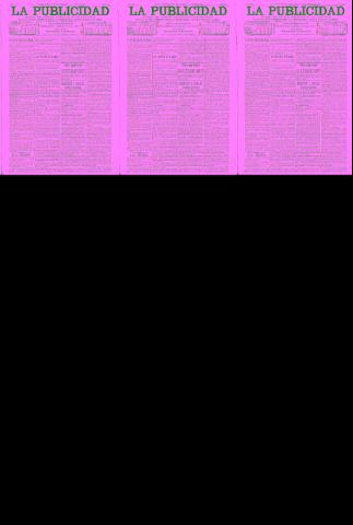 'La publicidad  : diario de avisos noticias y telegramas. Eco fiel de la opinión y verdadero defensor de los intereses morales y materiales de Granada y su provincia' - Año XIV Número 3621  - 1896 Mayo 21