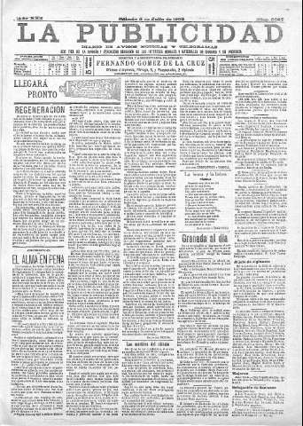 'La publicidad  : diario de avisos noticias y telegramas. Eco fiel de la opinión y verdadero defensor de los intereses morales y materiales de Granada y su provincia' - Año XXII Número 5691  - 1902 Julio 05