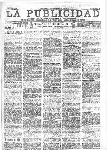 'La publicidad  : diario de avisos noticias y telegramas. Eco fiel de la opinión y verdadero defensor de los intereses morales y materiales de Granada y su provincia' - Año XXIII Número 5910  - 1903 Marzo 20