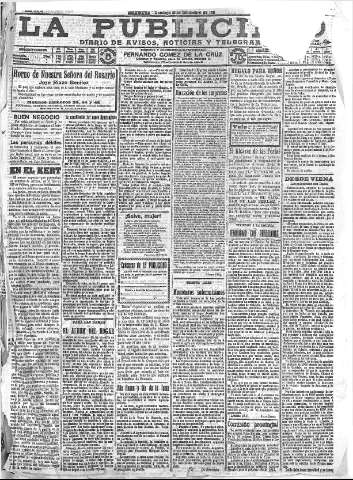 'La publicidad  : diario de avisos noticias y telegramas. Eco fiel de la opinión y verdadero defensor de los intereses morales y materiales de Granada y su provincia' - Año XXXI Número 8622  - 1911 Diciembre 31