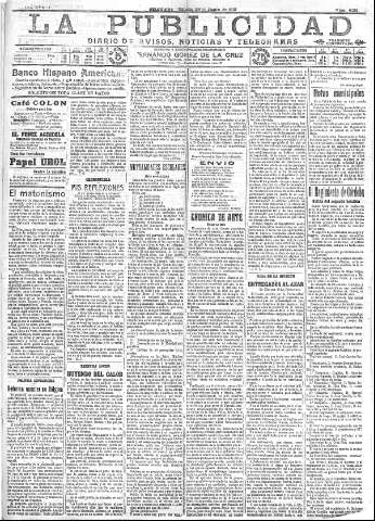 'La publicidad  : diario de avisos noticias y telegramas. Eco fiel de la opinión y verdadero defensor de los intereses morales y materiales de Granada y su provincia' - Año XXXIII Número 9133  - 1913 Junio 28