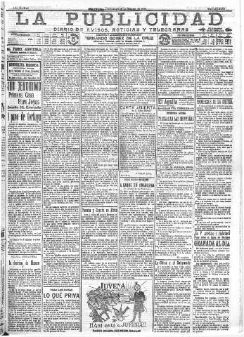'La publicidad  : diario de avisos noticias y telegramas. Eco fiel de la opinión y verdadero defensor de los intereses morales y materiales de Granada y su provincia' - Año XXXIV Número 9401  - 1914 Marzo 15