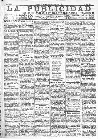 'La publicidad  : diario de avisos noticias y telegramas. Eco fiel de la opinión y verdadero defensor de los intereses morales y materiales de Granada y su provincia' - Año XXXIV Número 9675  - 1914 Diciembre 23