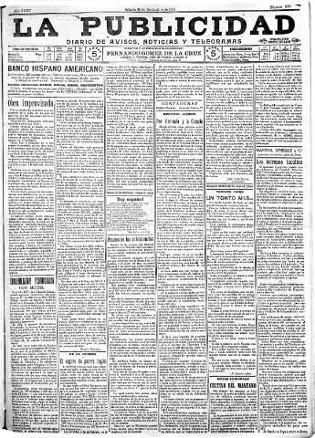 'La publicidad  : diario de avisos noticias y telegramas. Eco fiel de la opinión y verdadero defensor de los intereses morales y materiales de Granada y su provincia' - Año XXXV Número 9944  - 1915 Noviembre 20