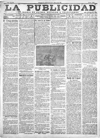 'La publicidad  : diario de avisos noticias y telegramas. Eco fiel de la opinión y verdadero defensor de los intereses morales y materiales de Granada y su provincia' - Año XXXVII Número 10403  - 1917 Marzo 14