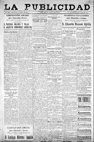 'La publicidad  : diario de avisos noticias y telegramas. Eco fiel de la opinión y verdadero defensor de los intereses morales y materiales de Granada y su provincia' - Año XLIII Número 20043  - 1923 Abril 29
