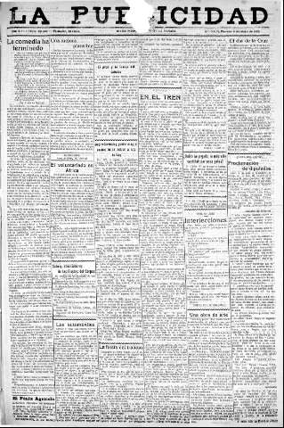 'La publicidad  : diario de avisos noticias y telegramas. Eco fiel de la opinión y verdadero defensor de los intereses morales y materiales de Granada y su provincia' - Año XLIII Número 20047  - 1923 Mayo 04