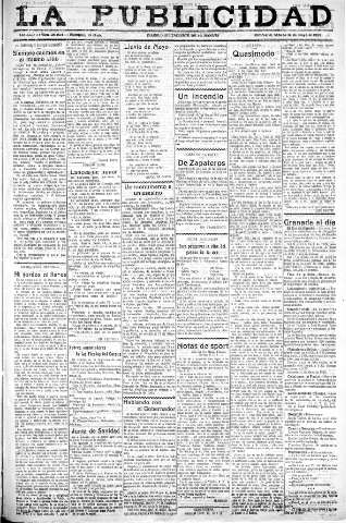 'La publicidad  : diario de avisos noticias y telegramas. Eco fiel de la opinión y verdadero defensor de los intereses morales y materiales de Granada y su provincia' - Año XLIII Número 20054  - 1923 Mayo 12