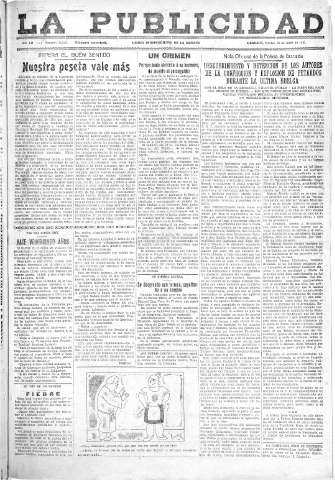 'La publicidad  : diario de avisos noticias y telegramas. Eco fiel de la opinión y verdadero defensor de los intereses morales y materiales de Granada y su provincia' - Año LII Número 23332  - 1932 Abril 26
