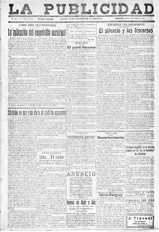 'La publicidad  : diario de avisos noticias y telegramas. Eco fiel de la opinión y verdadero defensor de los intereses morales y materiales de Granada y su provincia' - Año LII Número 23398  - 1932 Julio 26
