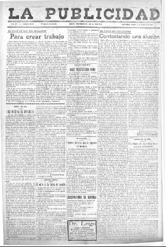 'La publicidad  : diario de avisos noticias y telegramas. Eco fiel de la opinión y verdadero defensor de los intereses morales y materiales de Granada y su provincia' - Año LIV Número 18517  - 1935 Febrero 02