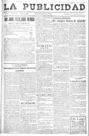 'La publicidad  : diario de avisos noticias y telegramas. Eco fiel de la opinión y verdadero defensor de los intereses morales y materiales de Granada y su provincia' - Año LIV Número 18438  - 1935 Octubre 13