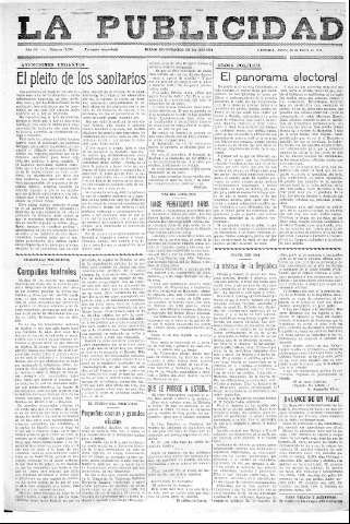 'La publicidad  : diario de avisos noticias y telegramas. Eco fiel de la opinión y verdadero defensor de los intereses morales y materiales de Granada y su provincia' - Año LV Número 18518  - 1936 Enero 16