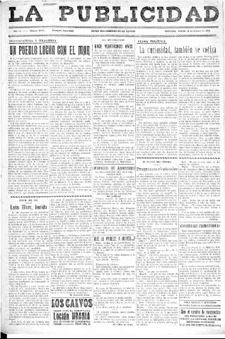'La publicidad  : diario de avisos noticias y telegramas. Eco fiel de la opinión y verdadero defensor de los intereses morales y materiales de Granada y su provincia' - Año LV Número 18544  - 1936 Febrero 15
