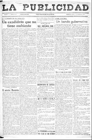 'La publicidad  : diario de avisos noticias y telegramas. Eco fiel de la opinión y verdadero defensor de los intereses morales y materiales de Granada y su provincia' - Año LV Número 18554  - 1936 Febrero 27