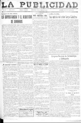'La publicidad  : diario de avisos noticias y telegramas. Eco fiel de la opinión y verdadero defensor de los intereses morales y materiales de Granada y su provincia' - Año LV Número 18637  - 1936 Junio 09