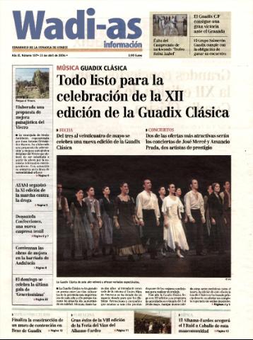 'Wadi-as información : periódico semanal de la comarca de Guadix.' - Año II Número 107 - 2004 abril 23