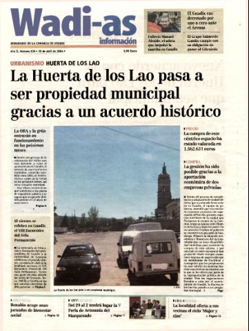 'Wadi-as información : periódico semanal de la comarca de Guadix.' - Año II Número 108 - 2004 abril 30
