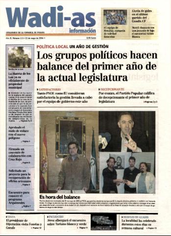 'Wadi-as información : periódico semanal de la comarca de Guadix.' - Año II Número 111 - 2004 mayo 21