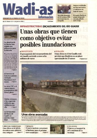 'Wadi-as información : periódico semanal de la comarca de Guadix.' - Año II Número 113 - 2004 junio 4