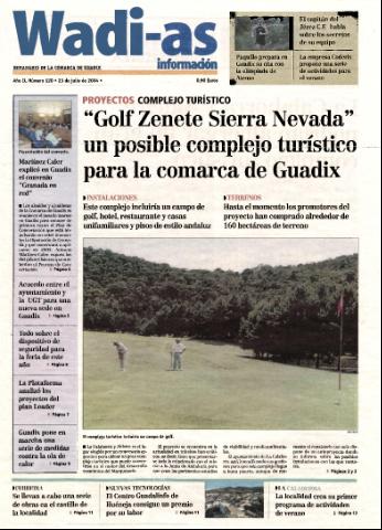 'Wadi-as información : periódico semanal de la comarca de Guadix.' - Año II Número 120 - 2004 julio 23
