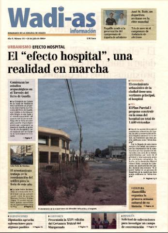 'Wadi-as información : periódico semanal de la comarca de Guadix.' - Año II Número 121 - 2004 julio 30