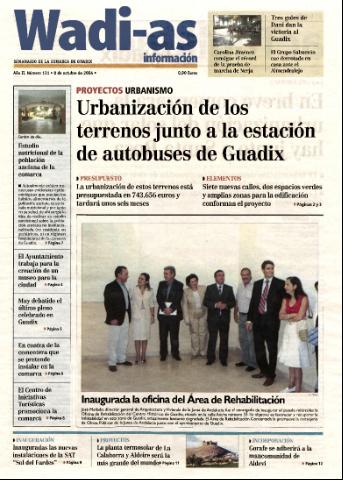 'Wadi-as información : periódico semanal de la comarca de Guadix.' - Año II Número 131 - 2004 octubre 8