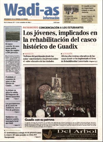 'Wadi-as información : periódico semanal de la comarca de Guadix.' - Año II Número 137 - 2004 noviembre 19