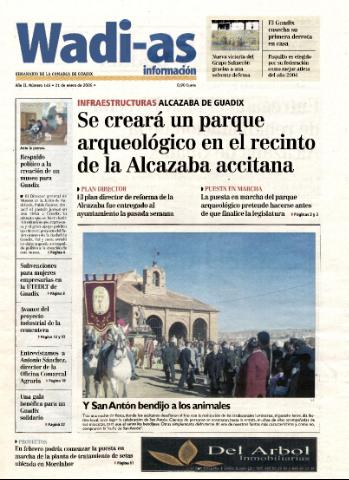 'Wadi-as información : periódico semanal de la comarca de Guadix.' - Año II Número 146 - 2005 enero 21