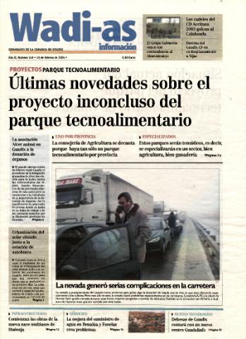 'Wadi-as información : periódico semanal de la comarca de Guadix.' - Año II Número 149 - 2005 febrero 11