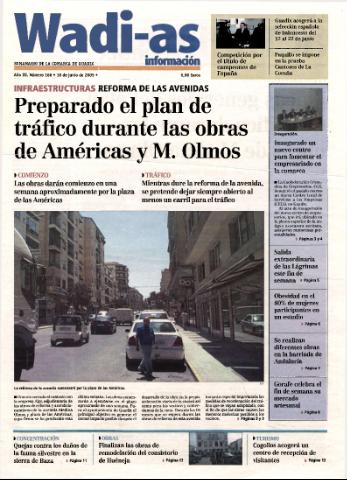 'Wadi-as información : periódico semanal de la comarca de Guadix.' - Año III Número 166 - 2005 junio 10
