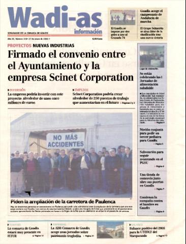 'Wadi-as información : periódico semanal de la comarca de Guadix.' - Año III Número 199 - 2006 enero 27
