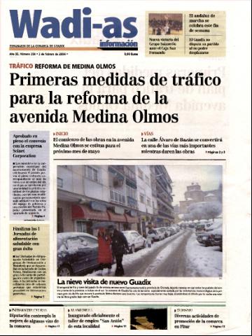'Wadi-as información : periódico semanal de la comarca de Guadix.' - Año III Número 200 - 2006 febrero 3