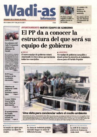 'Wadi-as información : periódico semanal de la comarca de Guadix.' - Año V Número 270 - 2007 junio 8