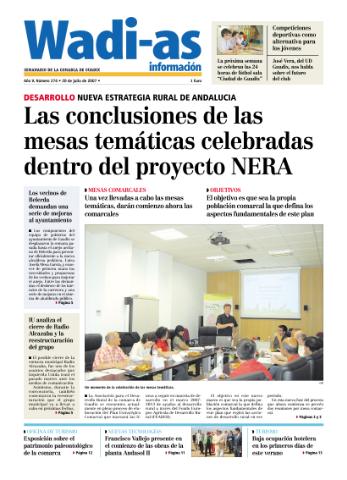 'Wadi-as información : periódico semanal de la comarca de Guadix.' - Año V Número 276 - 2007 julio 20