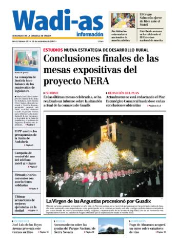 'Wadi-as información : periódico semanal de la comarca de Guadix.' - Año V Número 293 - 2007 noviembre 16