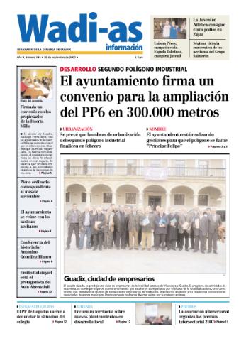 'Wadi-as información : periódico semanal de la comarca de Guadix.' - Año V Número 295 - 2007 noviembre 30