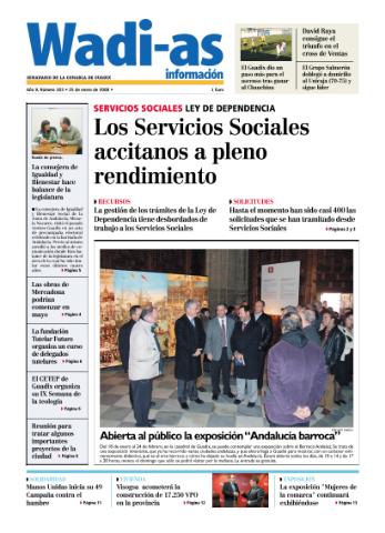 'Wadi-as información : periódico semanal de la comarca de Guadix.' - Año V Número 303 - 2008 enero 25