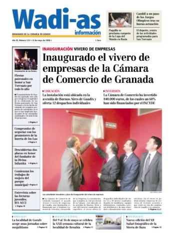 'Wadi-as información : periódico semanal de la comarca de Guadix.' - Año VI Número 319 - 2008 mayo 16