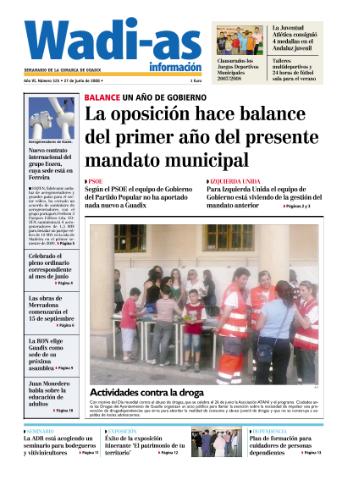 'Wadi-as información : periódico semanal de la comarca de Guadix.' - Año VI Número 325 - 2008 junio 27