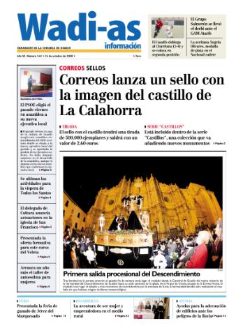'Wadi-as información : periódico semanal de la comarca de Guadix.' - Año VI Número 342 - 2008 octubre 24