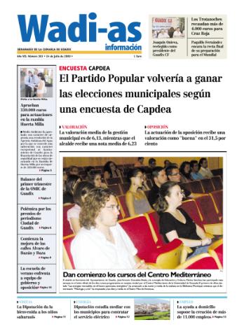 'Wadi-as información : periódico semanal de la comarca de Guadix.' - Año VII Número 381 - 2009 julio 24