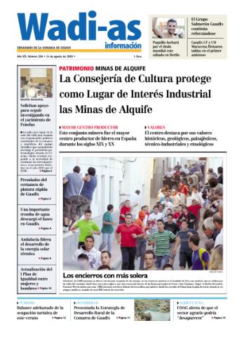 'Wadi-as información : periódico semanal de la comarca de Guadix.' - Año VII Número 384 - 2009 agosto 14