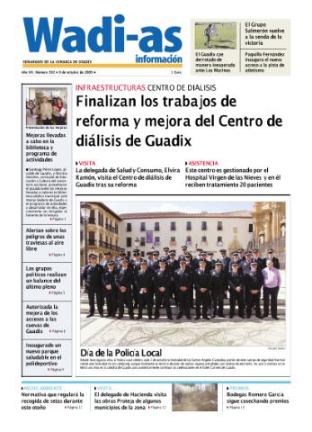 'Wadi-as información : periódico semanal de la comarca de Guadix.' - Año VII Número 392 - 2009 octubre 09