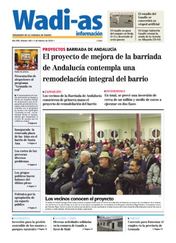 'Wadi-as información : periódico semanal de la comarca de Guadix.' - Año VII Número 409 - 2010 febrero 05
