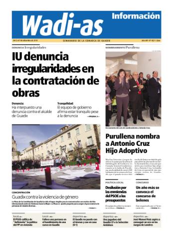 'Wadi-as información : periódico semanal de la comarca de Guadix.' - Año VIII Número 452 - 2010 diciembre 02