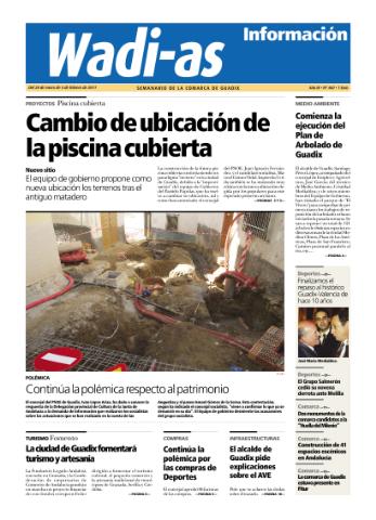 'Wadi-as información : periódico semanal de la comarca de Guadix.' - Año VIII Número 460 - 2011 enero 28