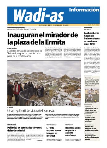 'Wadi-as información : periódico semanal de la comarca de Guadix.' - Año VIII Número 461 - 2011 febrero 04