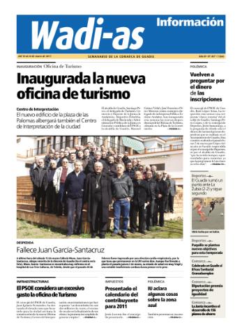 'Wadi-as información : periódico semanal de la comarca de Guadix.' - Año VIII Número 467 - 2011 marzo 18