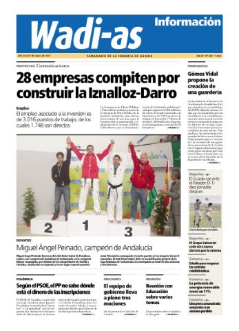 'Wadi-as información : periódico semanal de la comarca de Guadix.' - Año VIII Número 468 - 2011 marzo 25
